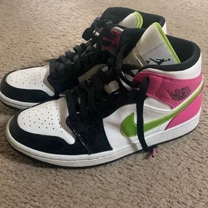 Cyber-Active Fuschia Air Jordan 1 Mid’s